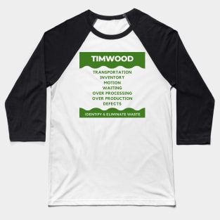 TIMWOOD - Identify & Eliminate Waste Baseball T-Shirt